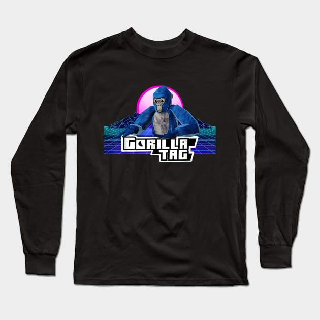 Monkey Tag Gorilla VR Gamer Long Sleeve T-Shirt by Zimmermanr Liame